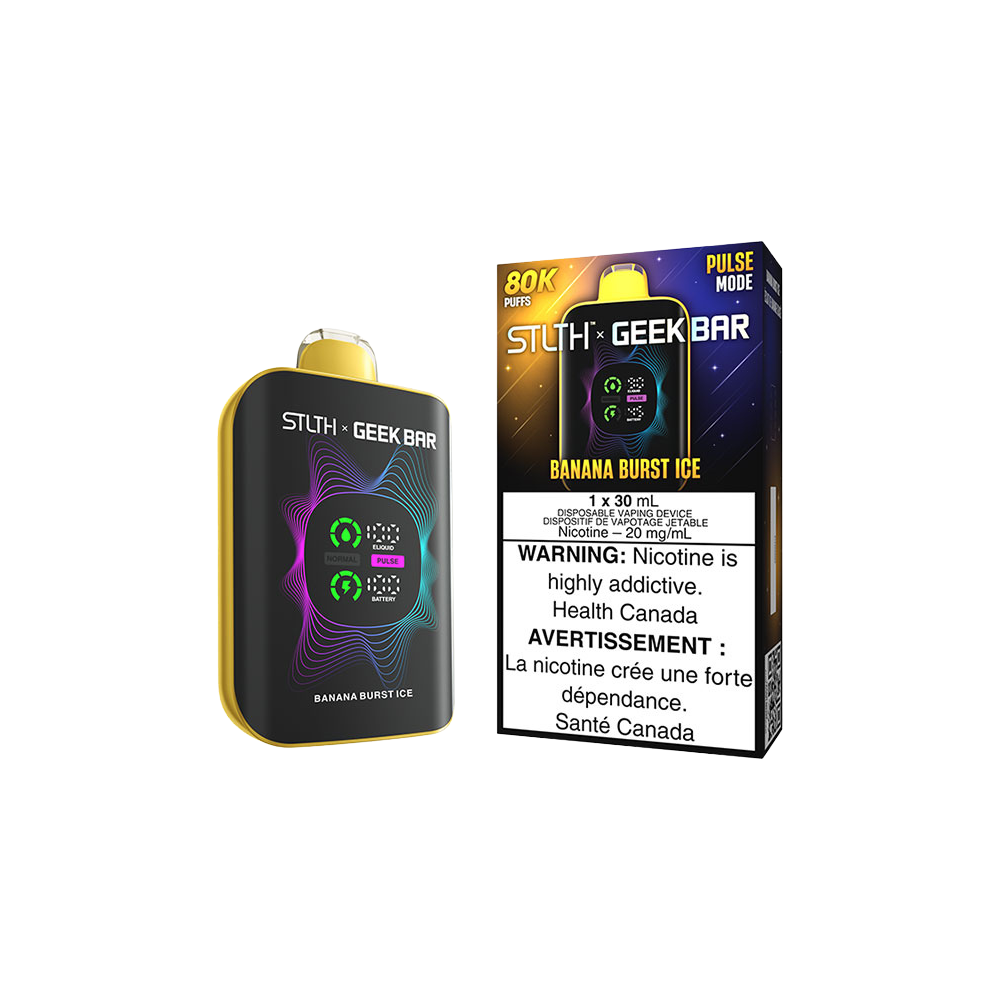 Stlth X Geek Bar - Banana Burst Ice Rechargeable Disposable Vape 20Mg
