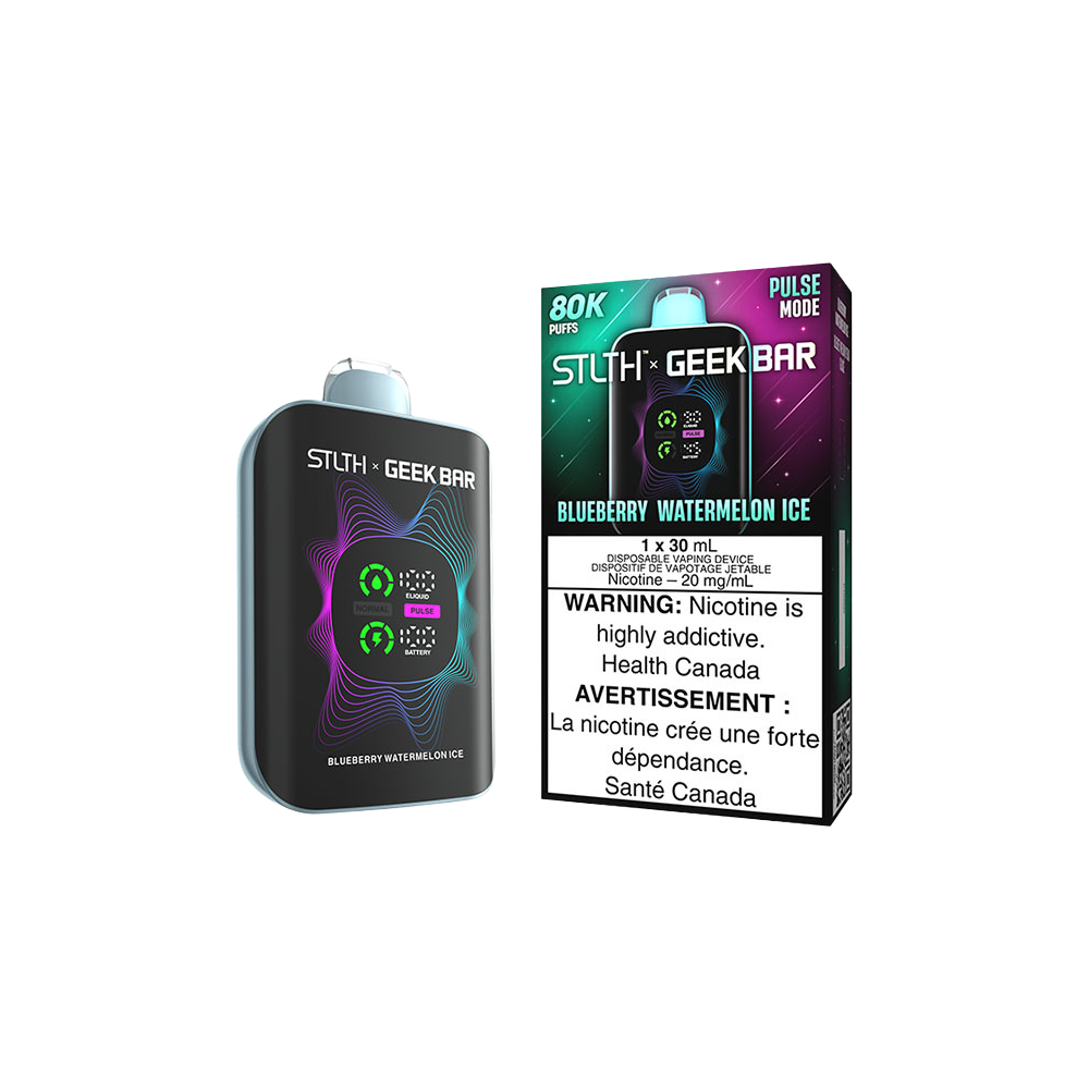 Stlth X Geek Bar - Blueberry Watermelon Ice Rechargeable Disposable Vape 20Mg