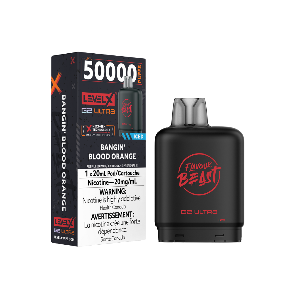 Flavour Beast Level X G2 Ultra 50K (Prefilled Pods) - Bangin' Blood Orange Iced