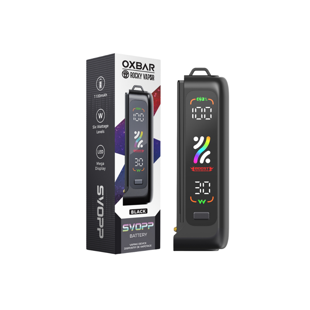 Batterie Svopp Oxbar Rocky Vapor - Noir