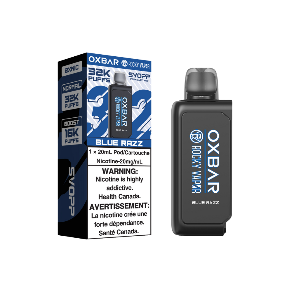 Svopp Oxbar Rocky Vapor 32 000 bouffées (dosettes préremplies) - Blue Razz