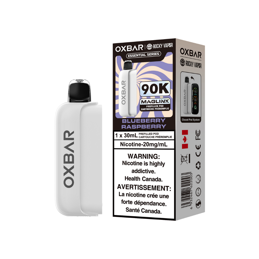 Oxbar Rocky Vapor Maglink Pod 90K Puffs - Blueberry Raspberry Disposable Prefilled Pods 20Mg