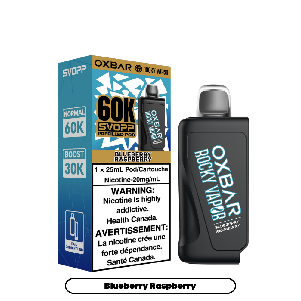 Svopp Oxbar Rocky Vapor 60K Puffs (Prefilled Pods) - Blueberry Raspberry