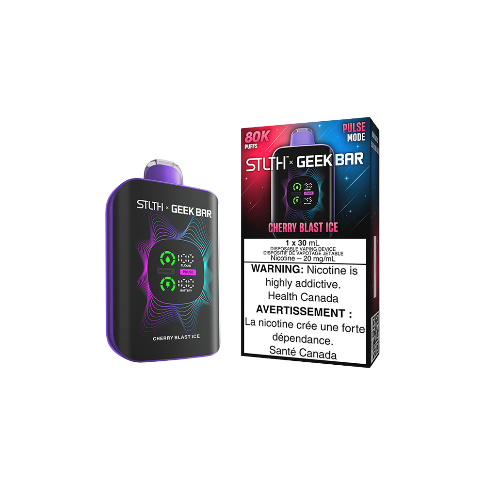 Stlth X Geek Bar - Vape jetable rechargeable Explosion de Cerise Glacée 20 mg