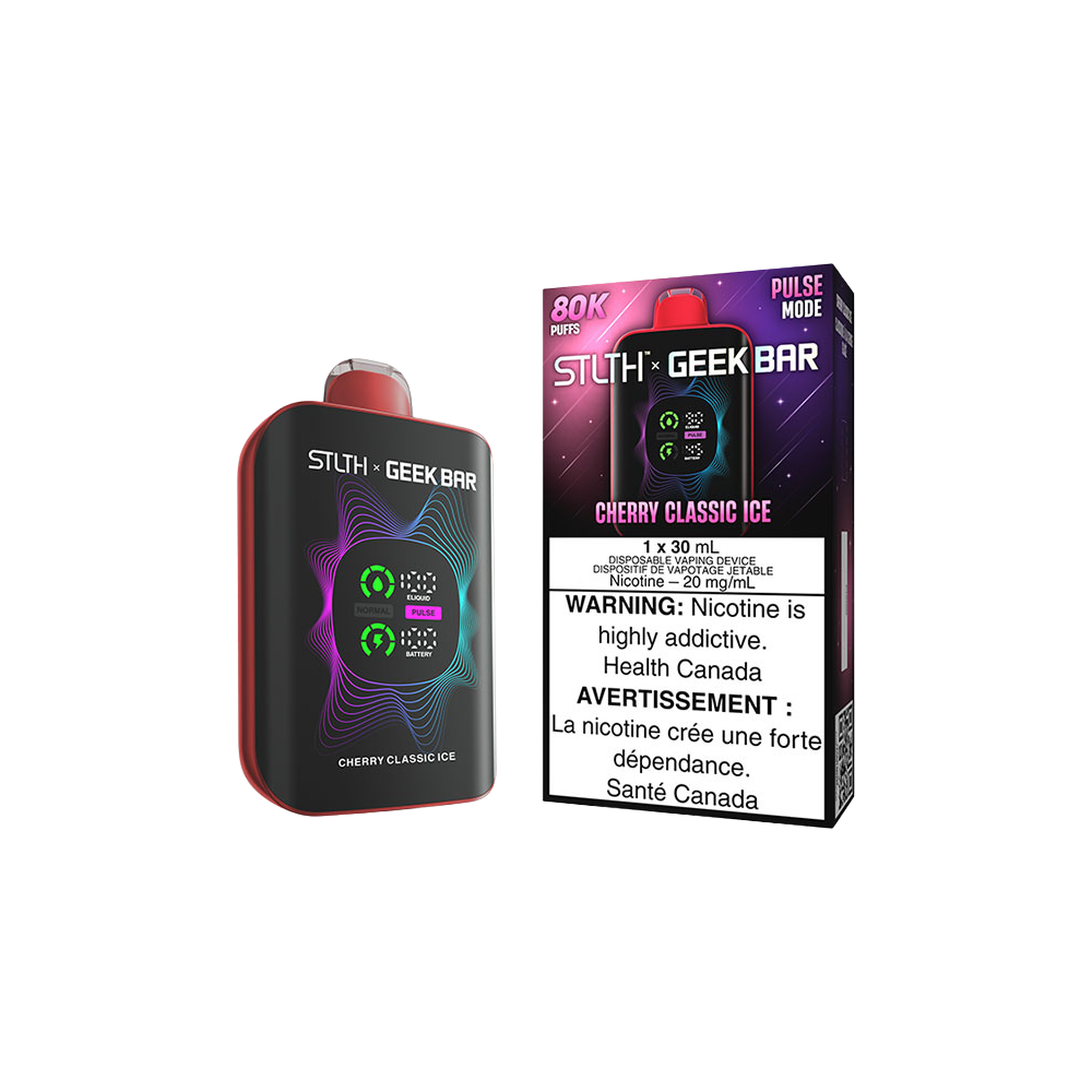 Stlth X Geek Bar - Vape jetable rechargeable Cerise Classique Glacée 20Mg