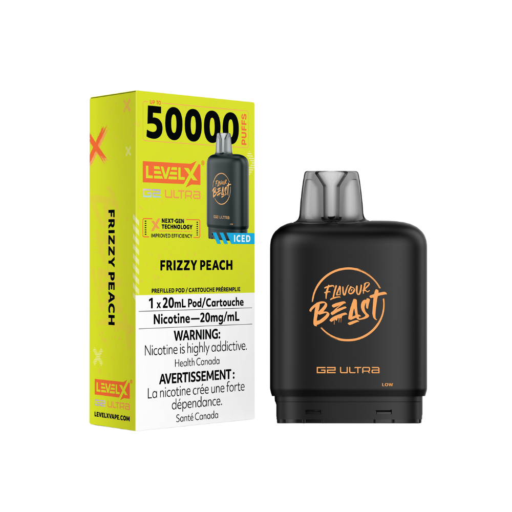 Flavour Beast Level X G2 Ultra 50K (Prefilled Pods) - Fizzy Peach Iced