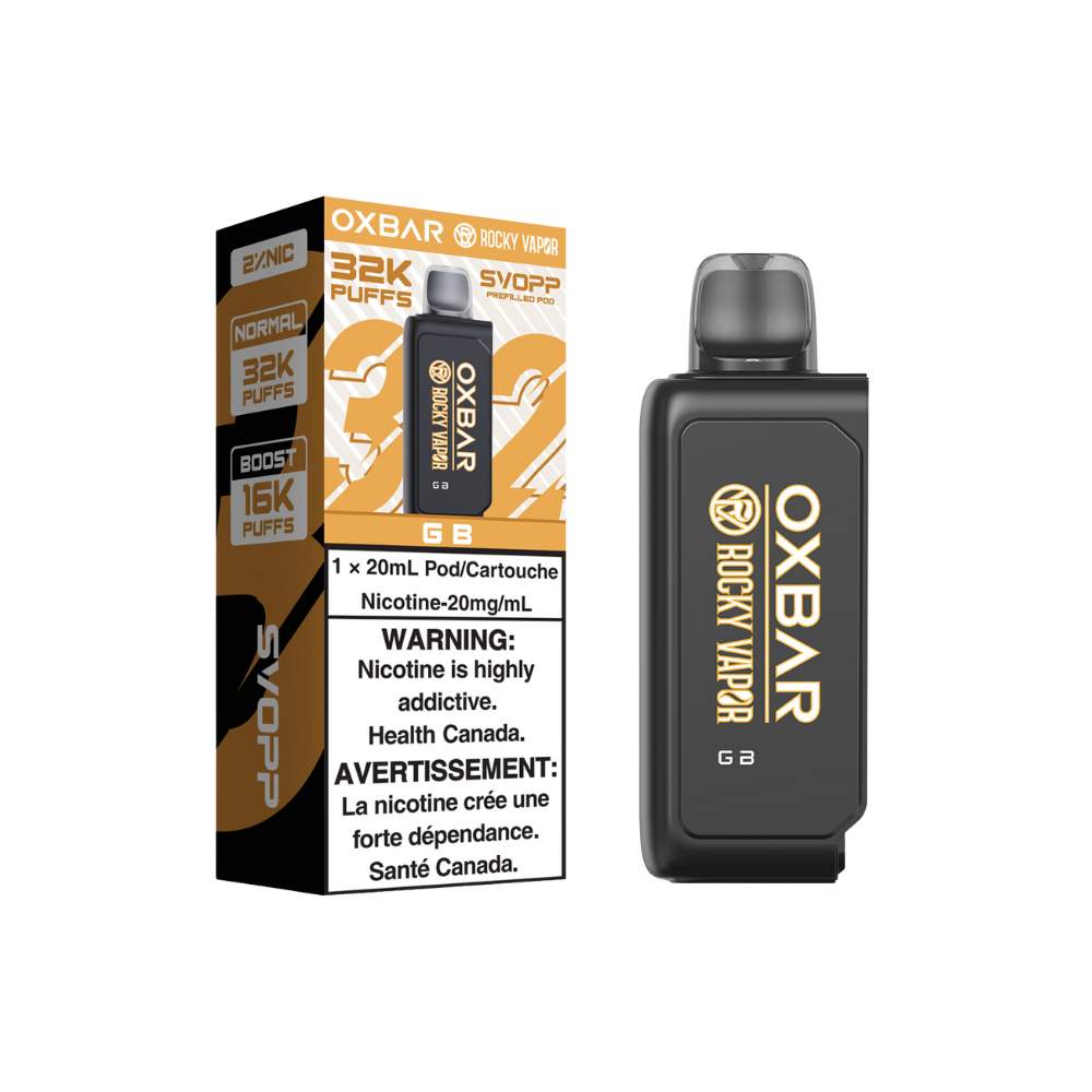 Svopp Oxbar Rocky Vapor 32 000 bouffées (dosettes préremplies) - GB
