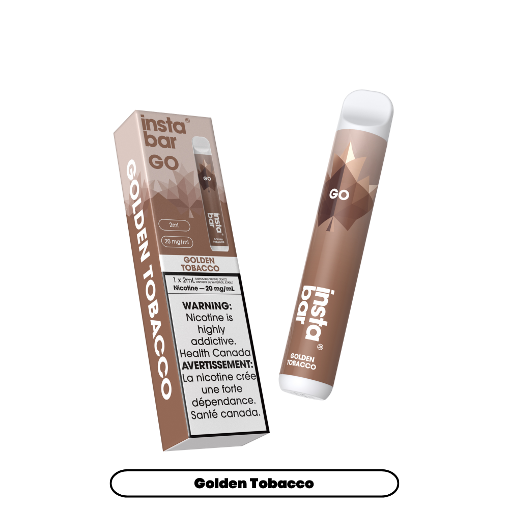 Insta Bar Go 1200 Puffs - Golden Tobacco Disposable Vape 20Mg