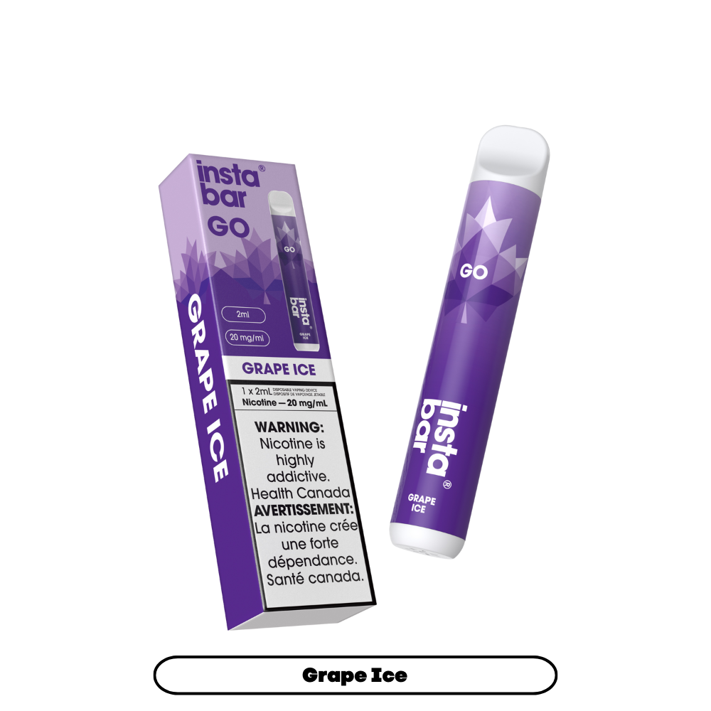 Insta Bar Go 1200 bouffées - Vape jetable Raisin Glacé 20Mg