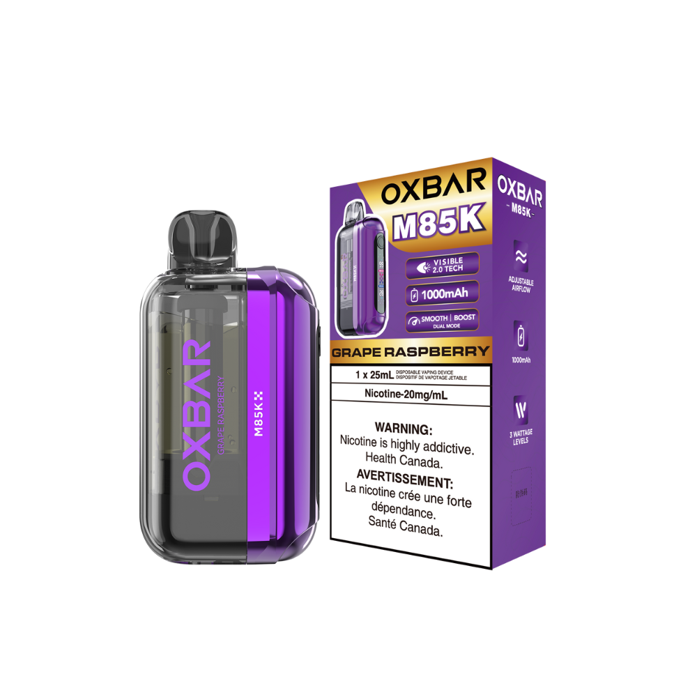 Oxbar M85K 85K Puffs - Grape Raspberry Rechargeable Disposable Vape 20Mg
