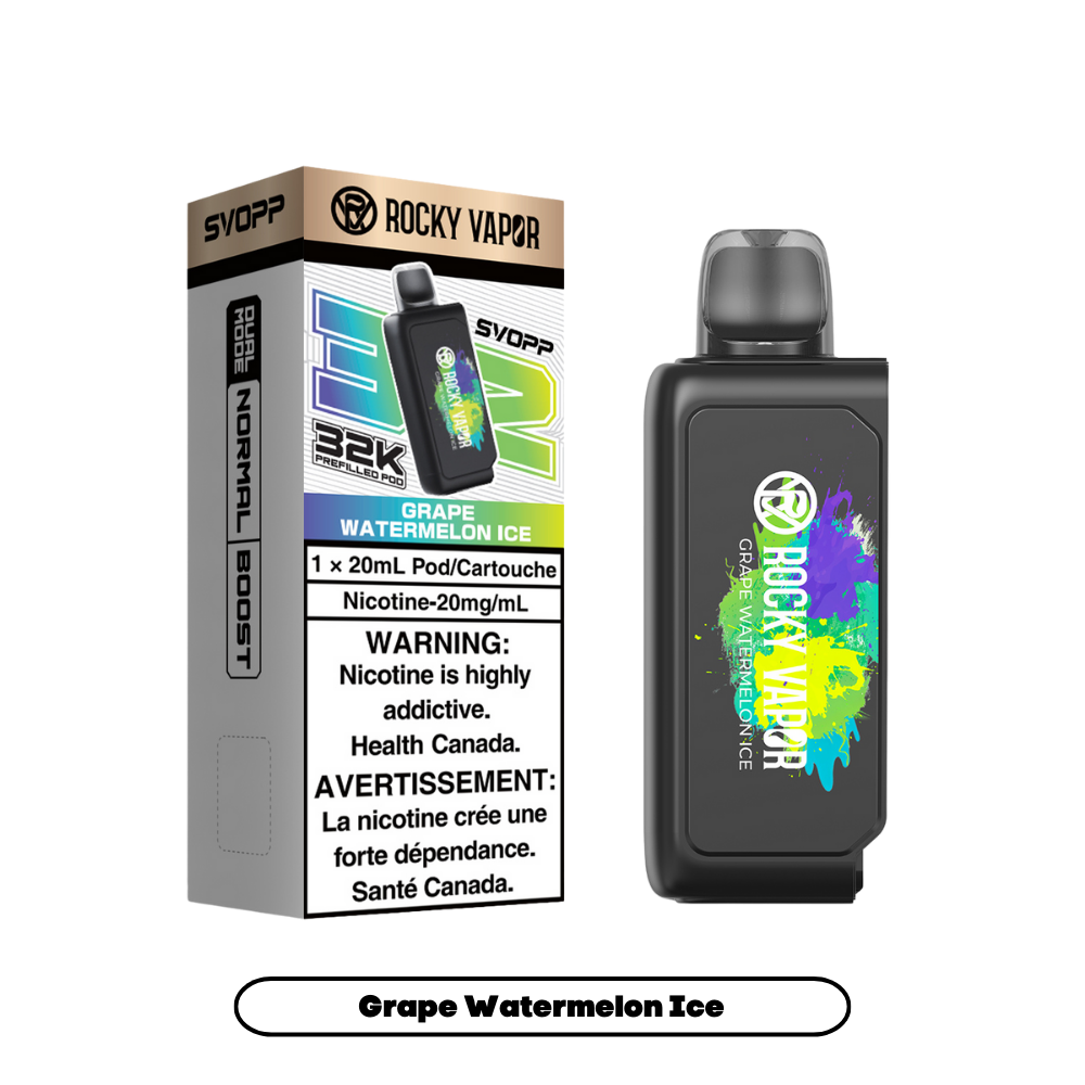 Svopp Rocky Vapor 32K Puffs (Prefilled Pods) - Grape Watermelon Ice