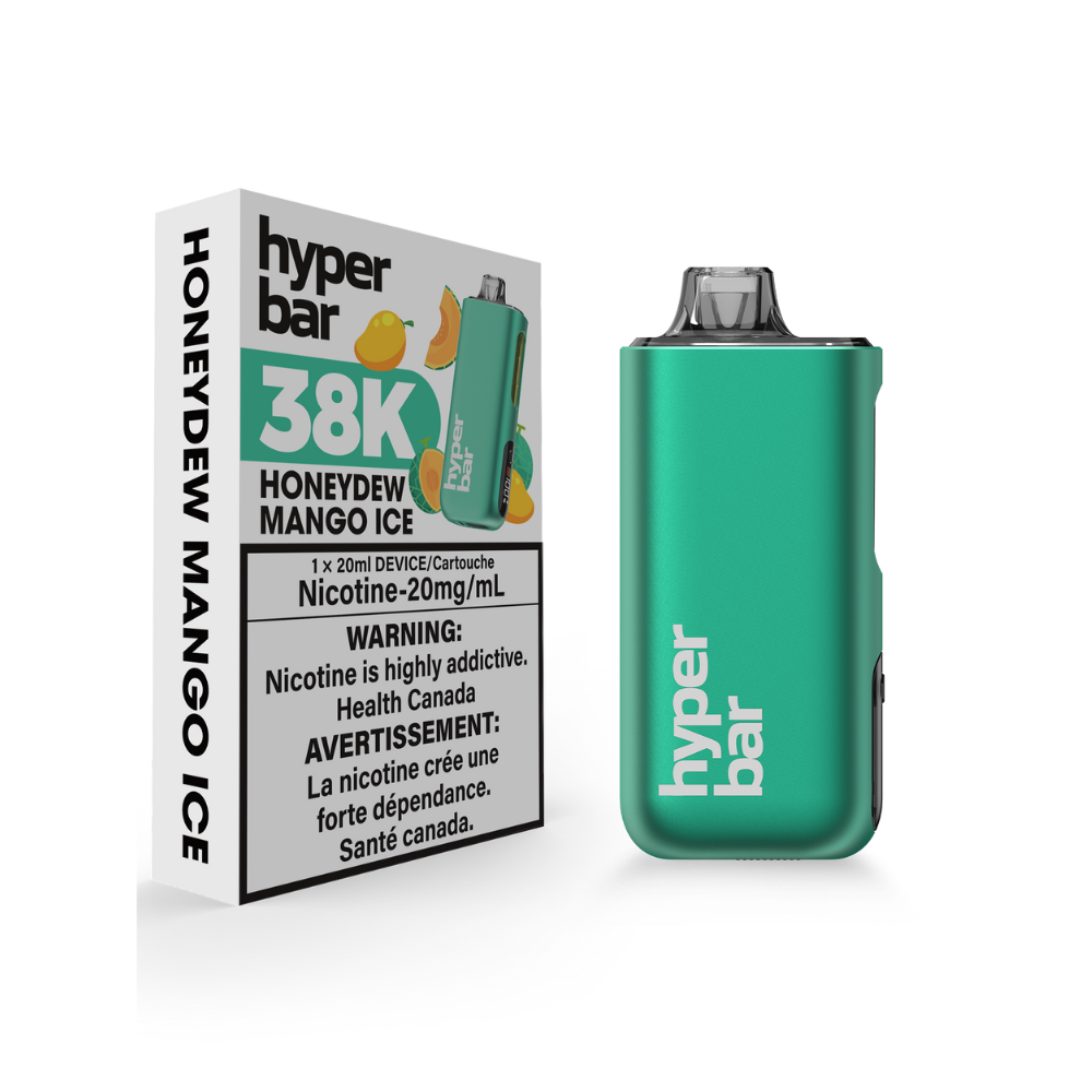 Hyper Bar 38K Puffs Honeydew Mango Ice Rechargeable Disposable 20Mg
