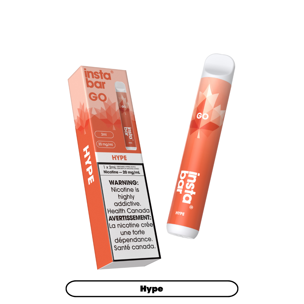 Insta Bar Go 1200 bouffées - Vape jetable Hype 20Mg