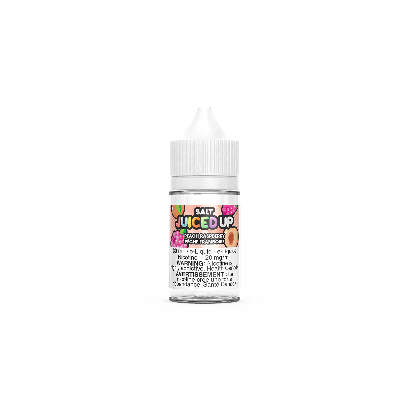 E-liquide Sel de Nicotine Pêche Framboise Juiced Up – 30ml