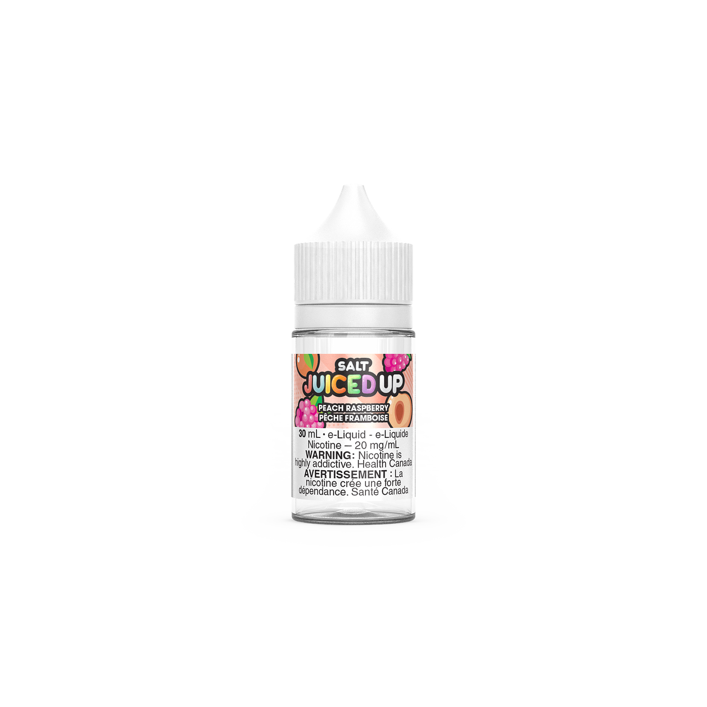 JUS DE PÊCHES, DE FRAMBOISES ET DE SEL DE NICOTINE