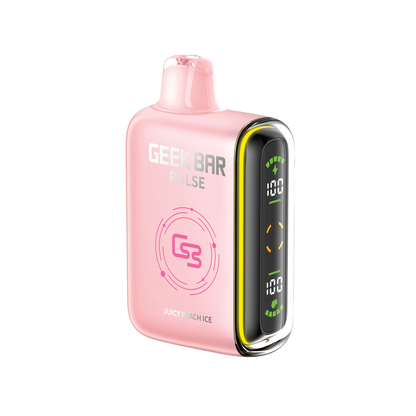 Geek Bar Pluse 9K 9000 Puffs Juicy Peach Ice Puissance réglable Rechargeable Jetable 20Mg