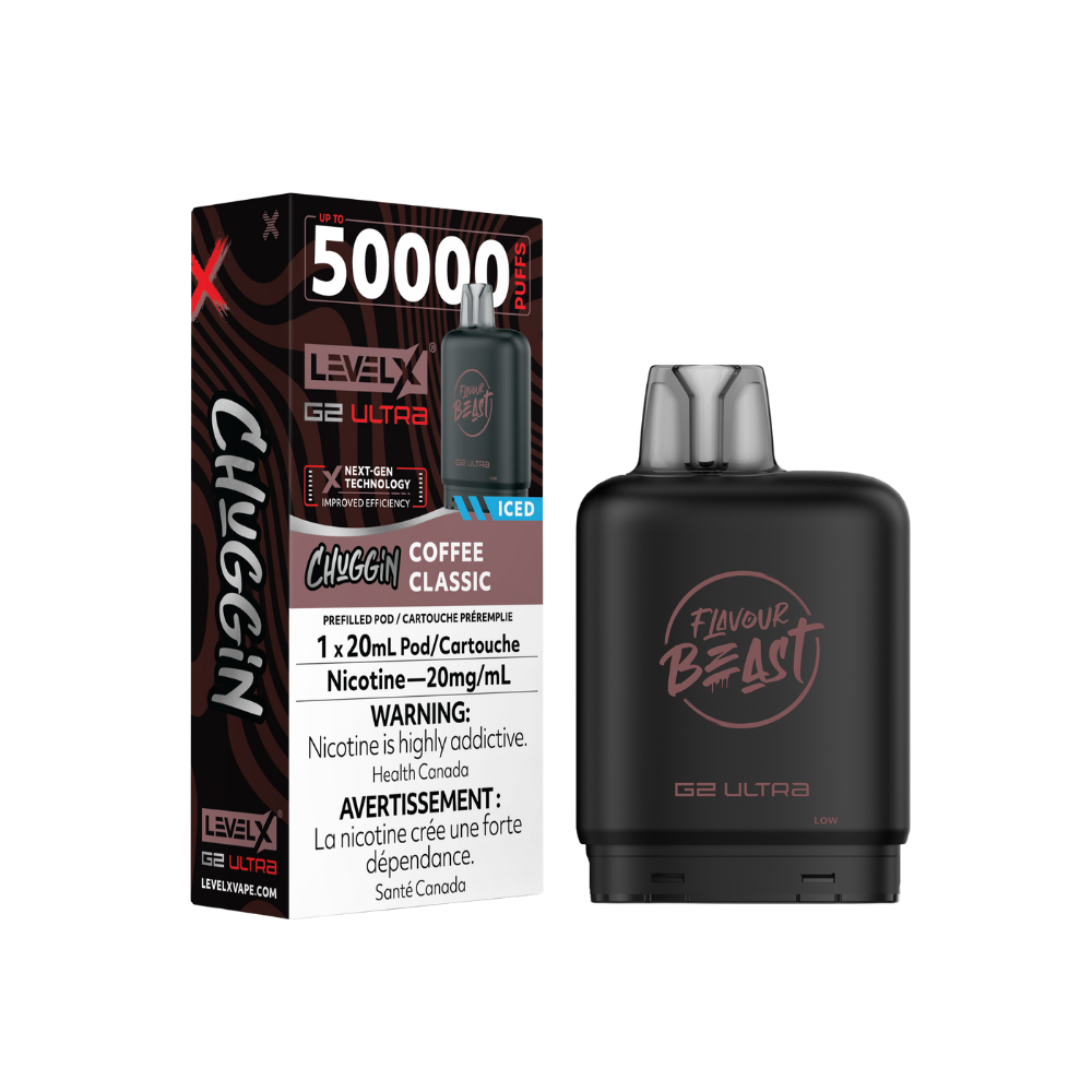 Flavour Beast Level X G2 Ultra 50K (Prefilled Pods) - Coffee Classic Iced