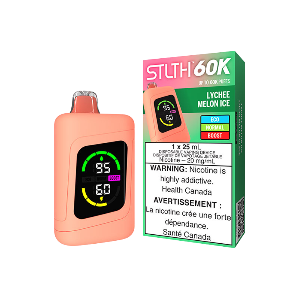STLTH 60K Puffs - Lychee Melon Ice Rechargeable Disposable Vape 20Mg