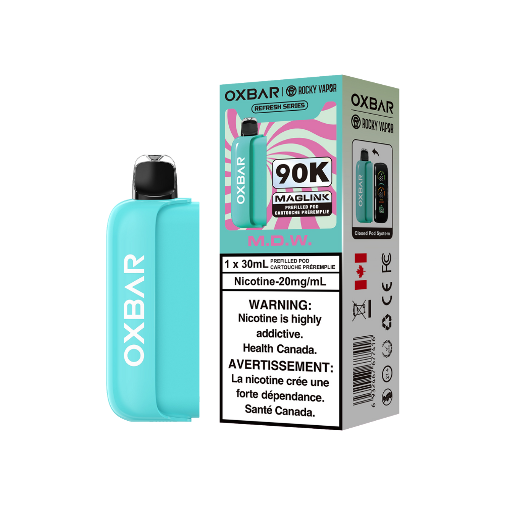 Oxbar Rocky Vapor Maglink Pod 90K Puffs - M.D.W. Disposable Prefilled Pods 20Mg