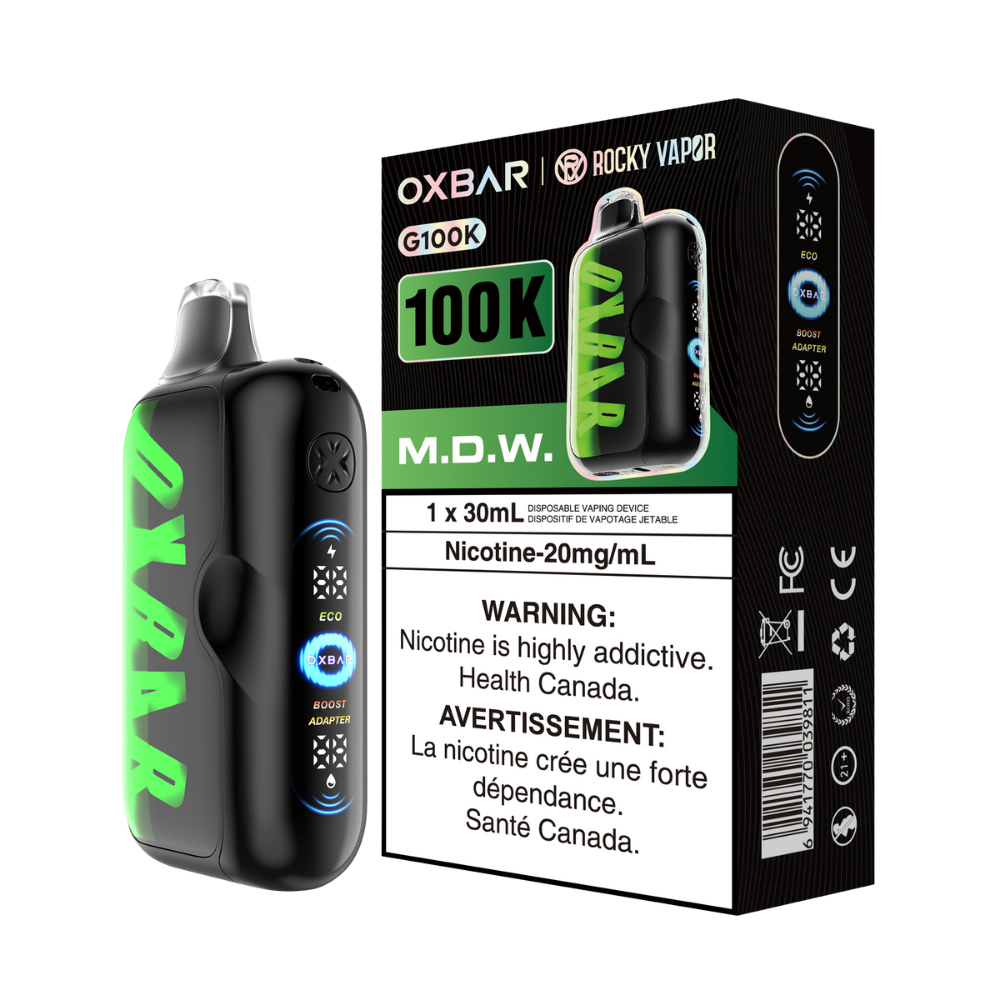 Oxbar Rocky Vapor G100k M.D.W. Vape jetable rechargeable 20Mg