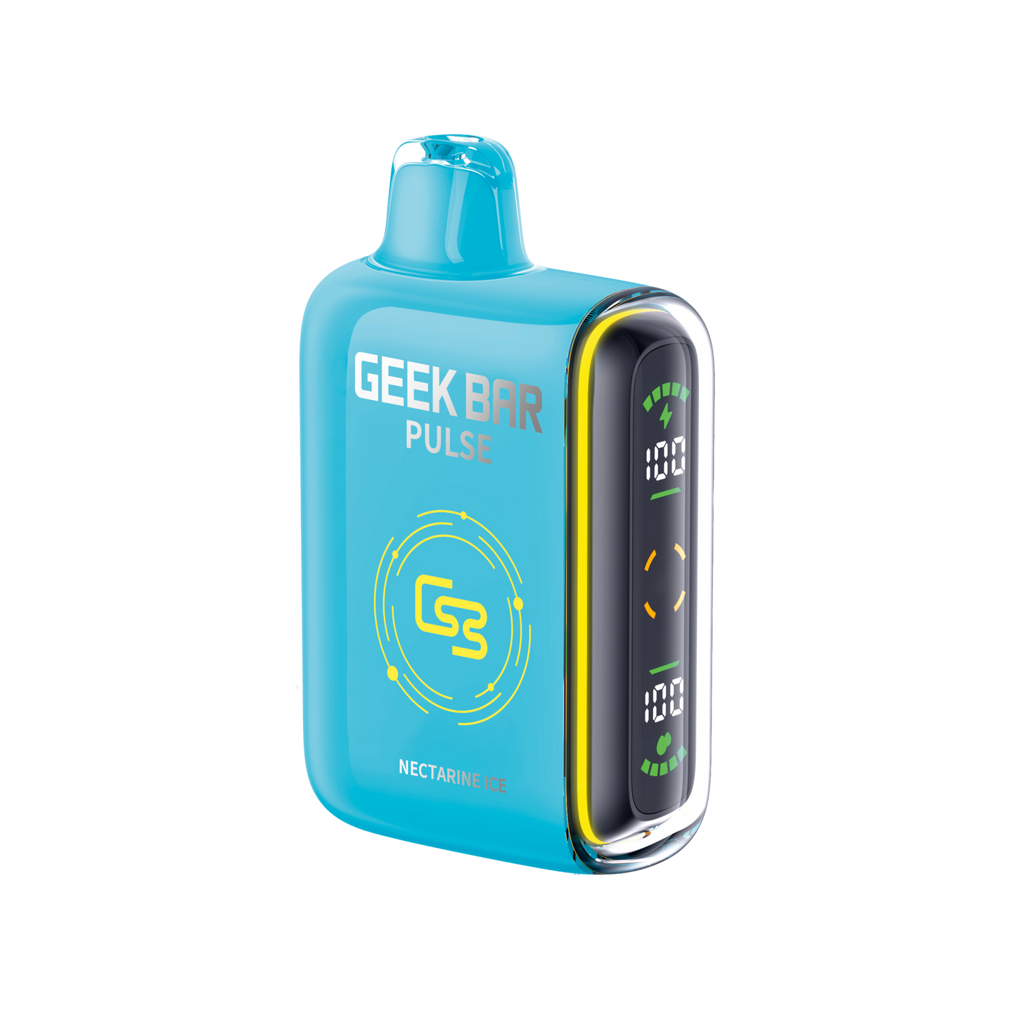 Geek Bar Pluse 9K 9000 Puffs Nectarine Ice Puissance réglable Rechargeable Jetable 20Mg