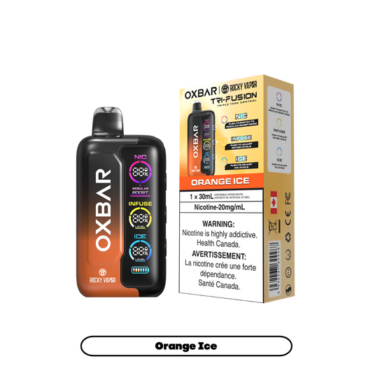Oxbar Rocky Vapor Tri Fusion 70K Puffs - Orange Ice Rechargeable Disposable Vape 20Mg