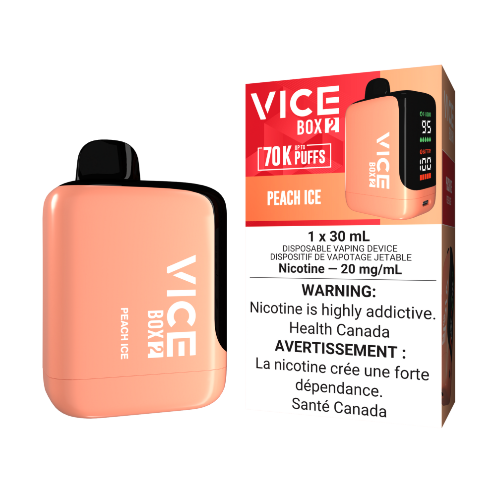 Vice Box 2 70k Puffs Peach Ice Rechargeable Disposable Vape 20Mg