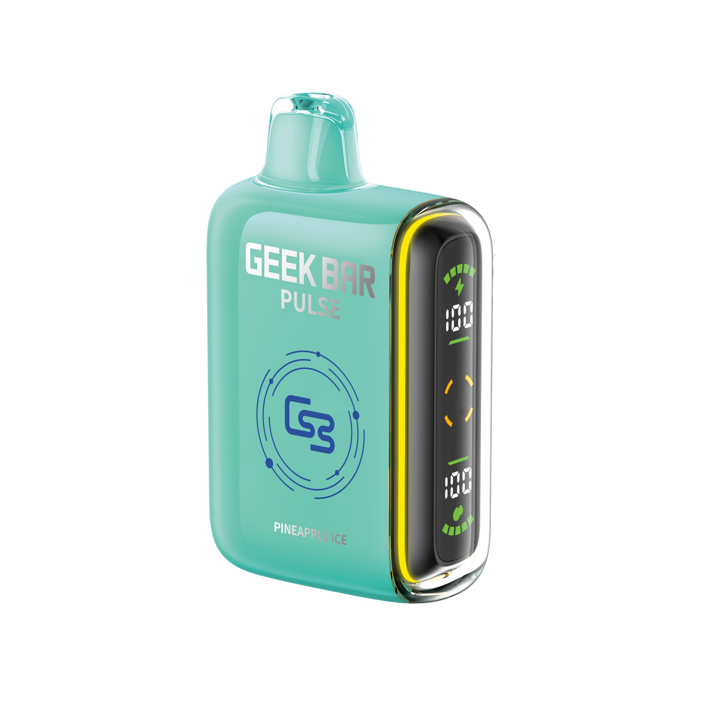 Geek Bar Pluse 9K 9000 Puffs Pineapple Ice Puissance réglable Rechargeable Jetable 20Mg