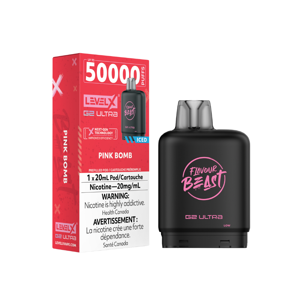 Flavour Beast Level X G2 Ultra 50K (Prefilled Pods) - Pink Bomb Iced