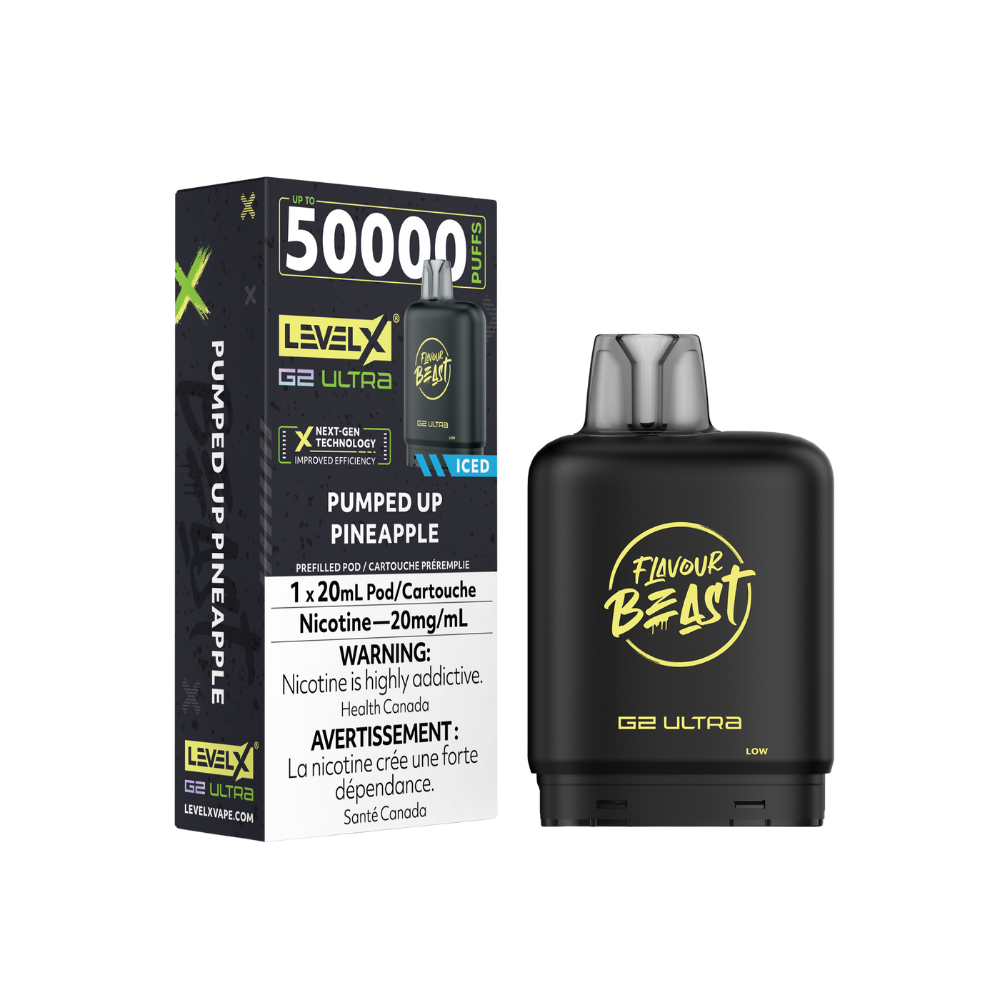 Flavour Beast Level X G2 Ultra 50K (Prefilled Pods) - Pumped Up Pineapple Iced