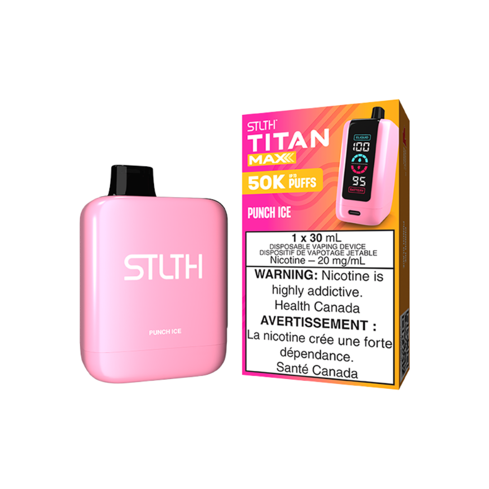 STLTH Titan Max 50K Puffs - Punch Ice Rechargeable Disposable Vape 20Mg