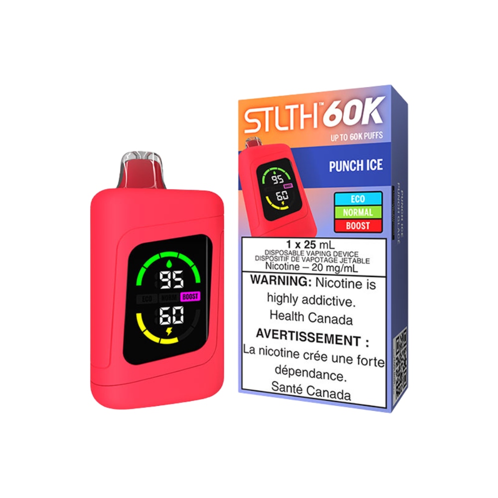 STLTH 60K Puffs - Punch Ice Rechargeable Disposable Vape 20Mg