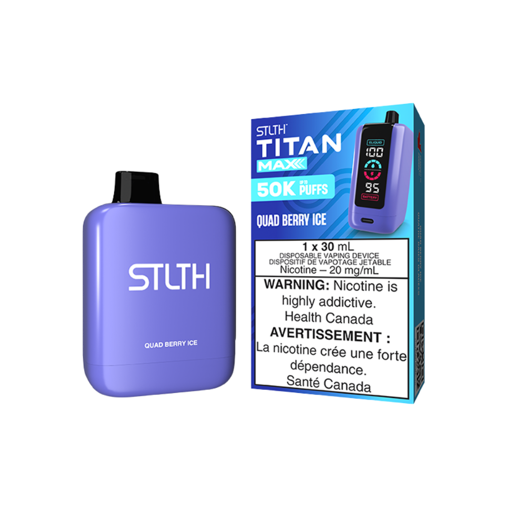 STLTH Titan Max 50K Puffs - Quad Berry Ice Rechargeable Disposable Vape 20Mg
