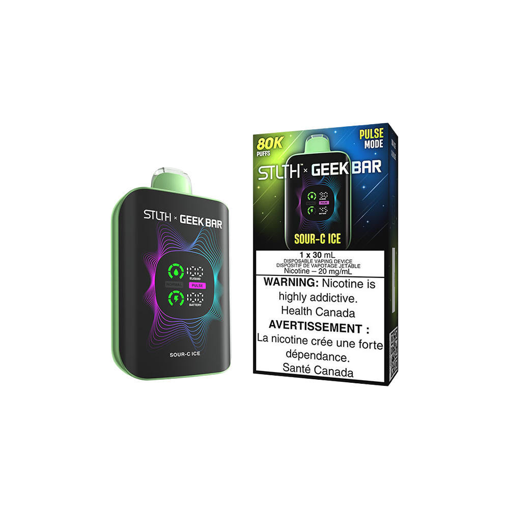 Stlth X Geek Bar - Vape jetable rechargeable Sour-C Ice 20 mg