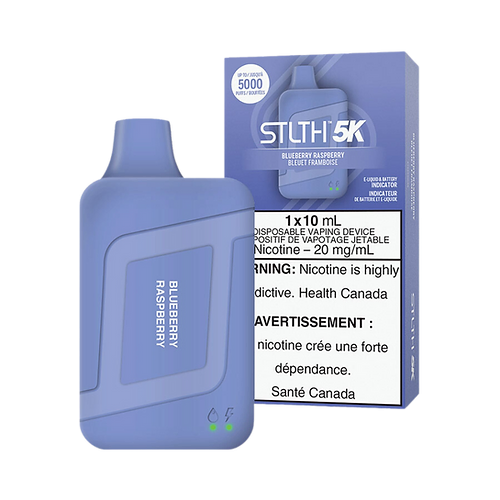 STLTH 5K Puffs Vape jetable rechargeable Myrtille Framboise 20 mg