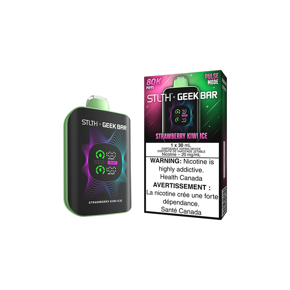 Stlth X Geek Bar - Vape jetable rechargeable Fraise Kiwi Glac 20Mg ABC Vape Stlth X Geek Bar - Vape jetable rechargeable Fraise Kiwi Glac 20Mg ABC Vape