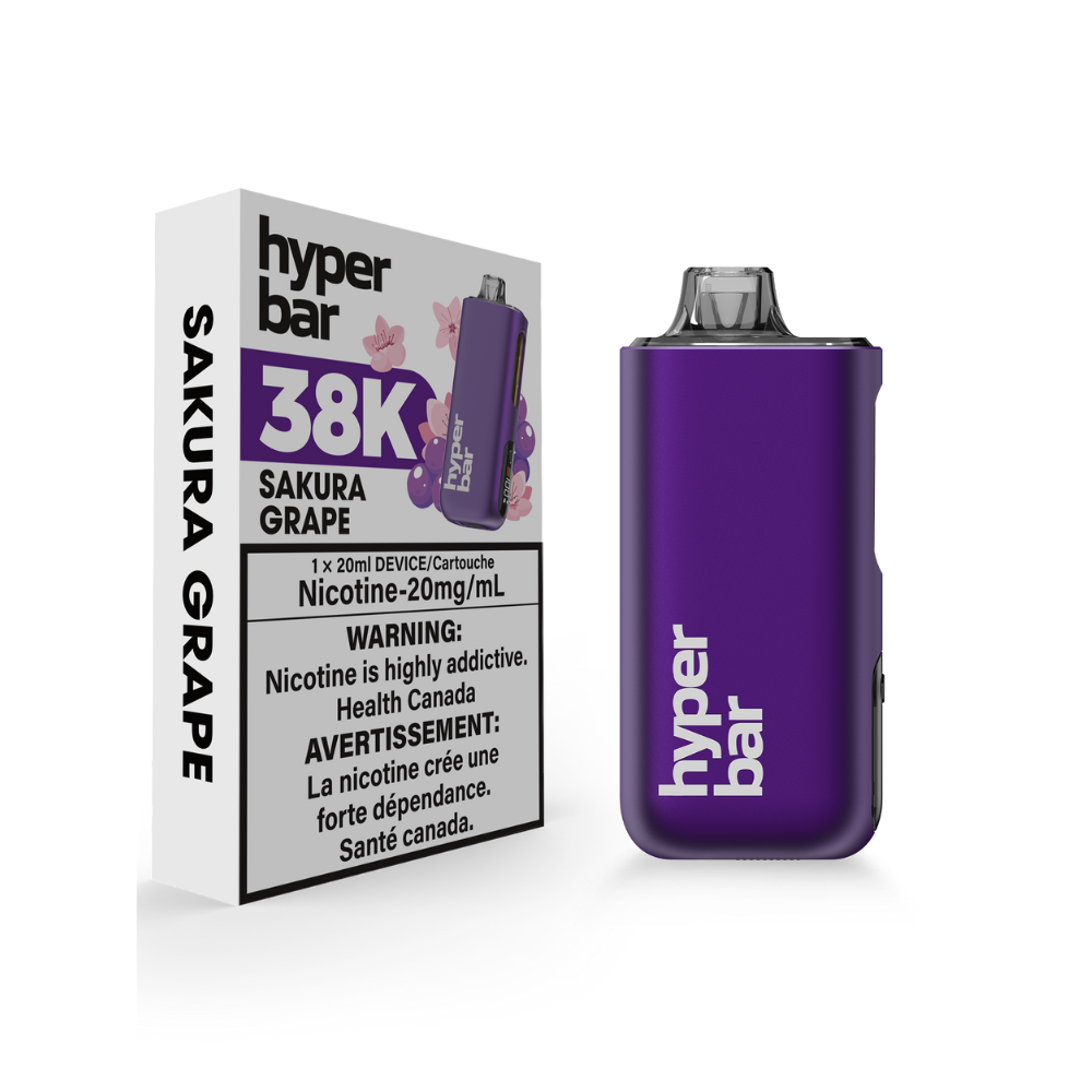 Hyper Bar 38K Puffs Sakura Grape Rechargeable Disposable 20Mg