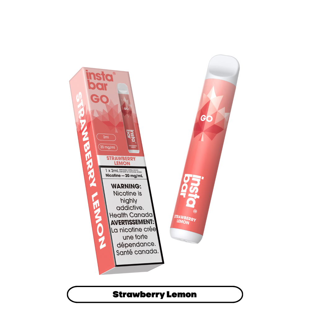 Insta Bar Go 1200 bouffées - Vape jetable Fraise Citron 20Mg