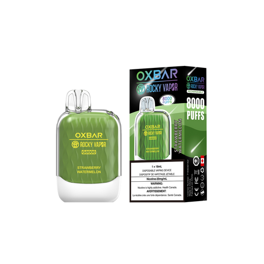 Oxbar Rocky Vapor G 8000 8000 Puffs Strawberry Watermelon Rechargeable Disposable Vape 20Mg