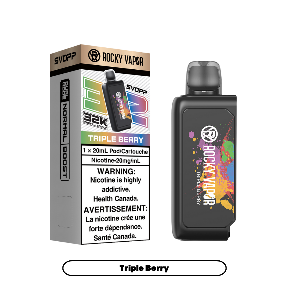Svopp Rocky Vapor 32 000 bouffées (dosettes préremplies) - Tripple Berry