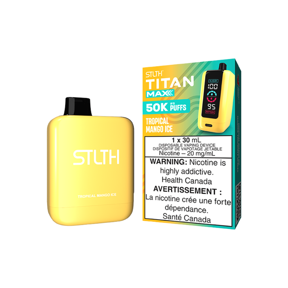 STLTH Titan Max 50K Puffs - Tropical Mango Ice Rechargeable Disposable Vape 20Mg
