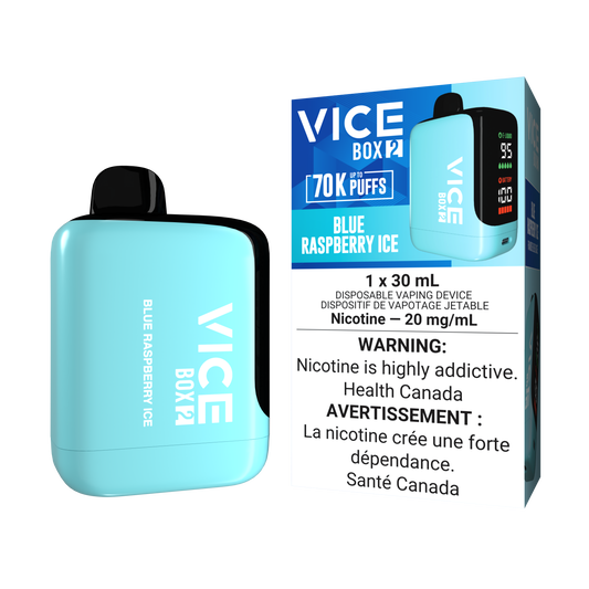 Vice Box 2  70k Puffs Blue Raspberry Ice Rechargeable Disposable Vape 20Mg