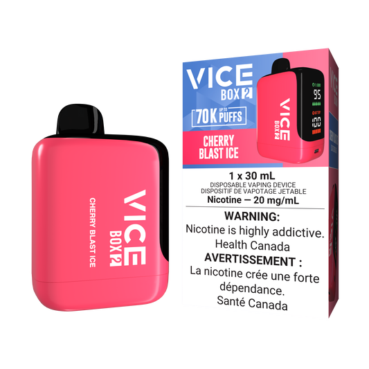 Vice Box 2  70k Puffs Cherry Blast Ice Rechargeable Disposable Vape 20Mg