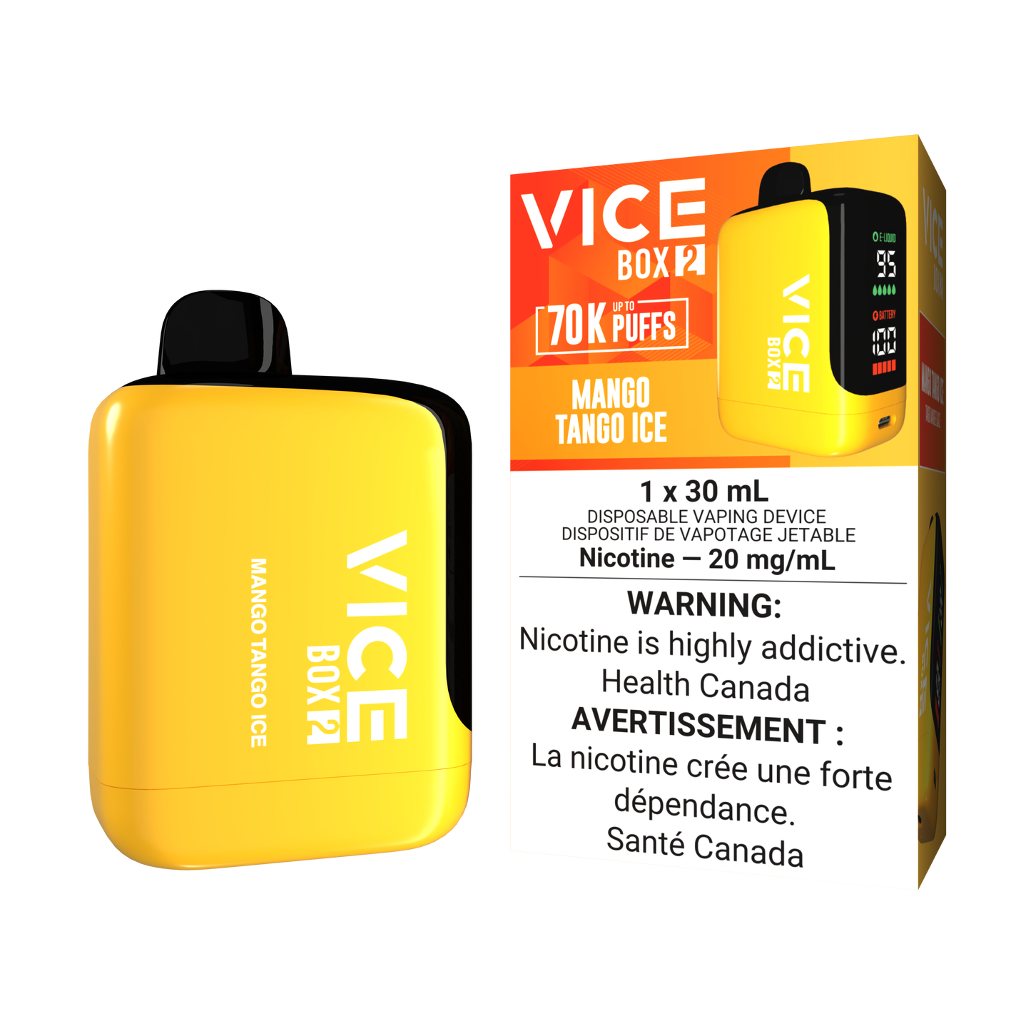 Vice Box 2 70k Puffs Mango Tango Ice Rechargeable Disposable Vape 20Mg