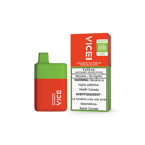 Vice Box 6000 6000 Puffs Strawberry Watermelon Rechargeable Disposable Vape 20Mg