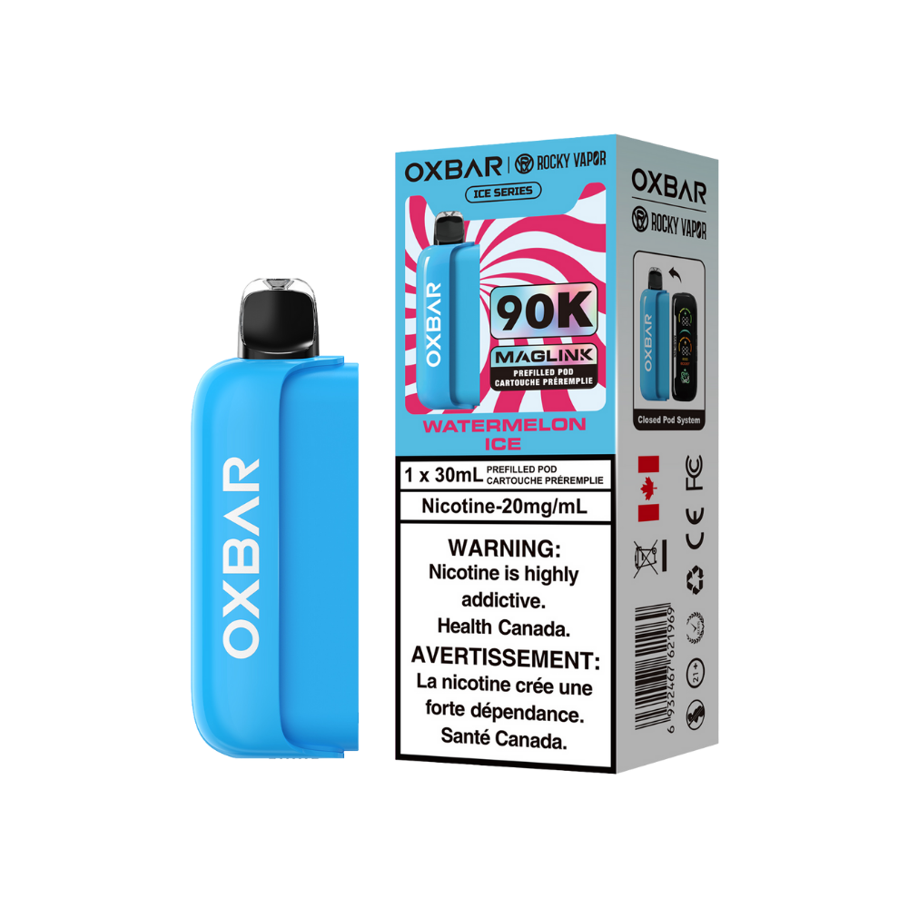 Oxbar Rocky Vapor Maglink Pod 90K Puffs - Watermelon Ice Disposable Prefilled Pods 20Mg