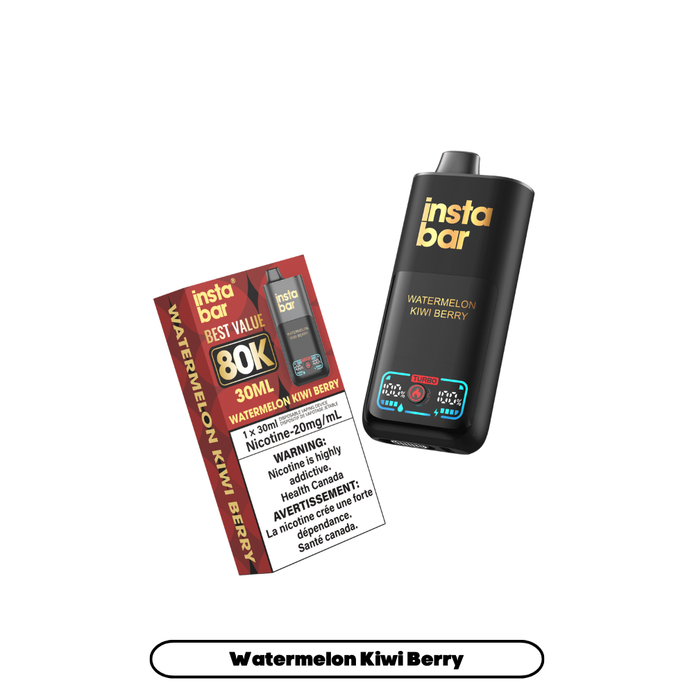 Insta Bar 80K Puffs - Watermelon Kiwi Berry Rechargeable Disposable Vape 20Mg