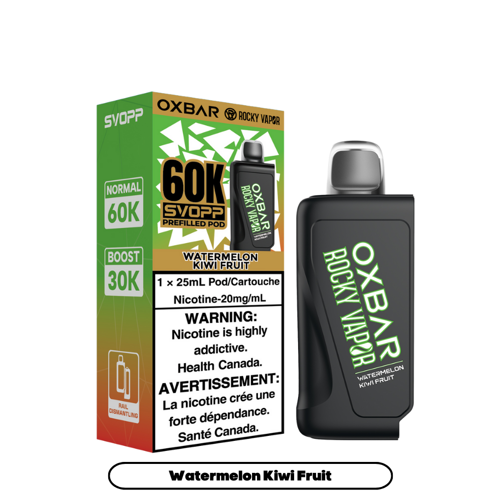 Svopp Oxbar Rocky Vapor 60K bouffées (Pods préremplis) - Pastèque Kiwi Fruit