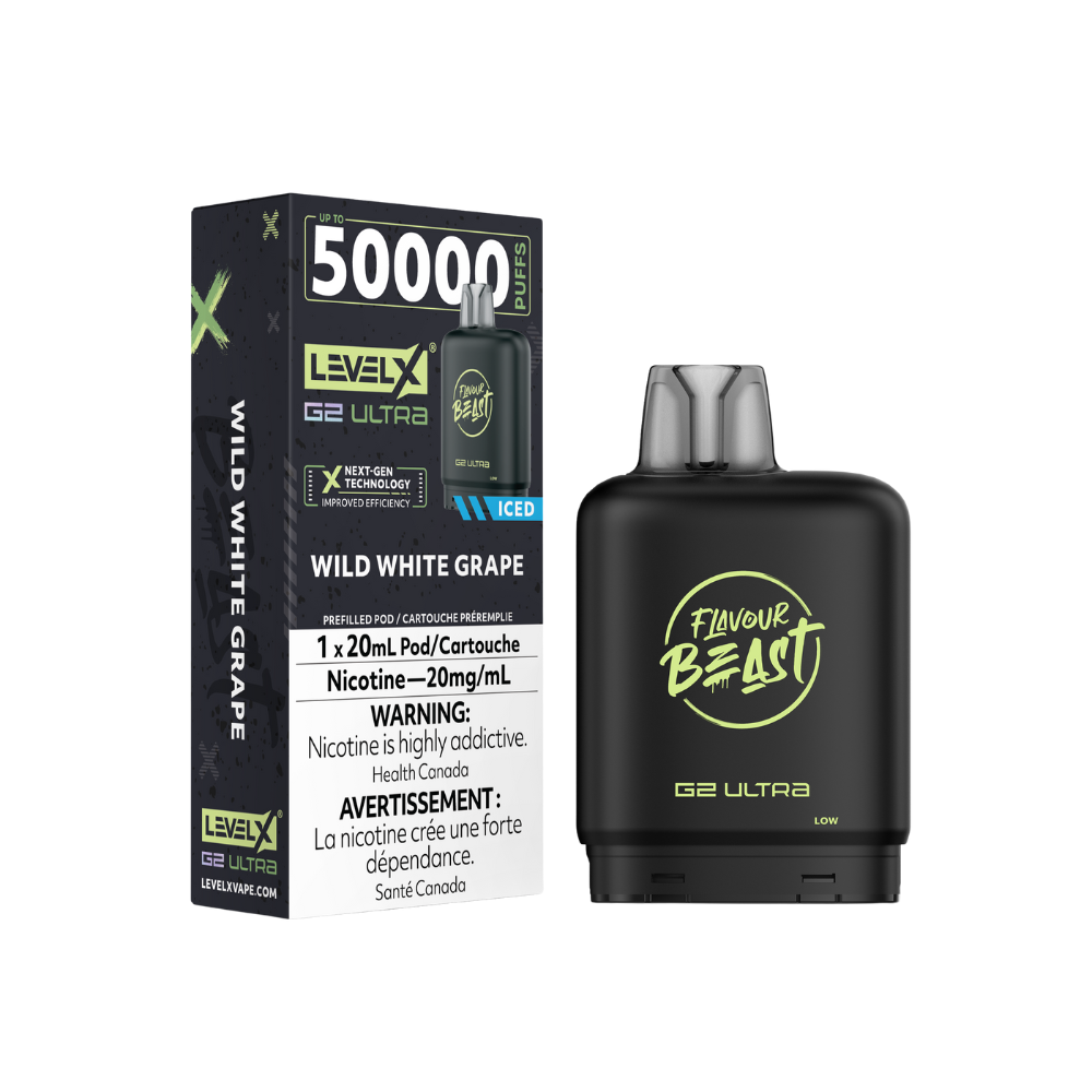 Flavour Beast Level X G2 Ultra 50K (Prefilled Pods) - Wild White Grape Iced