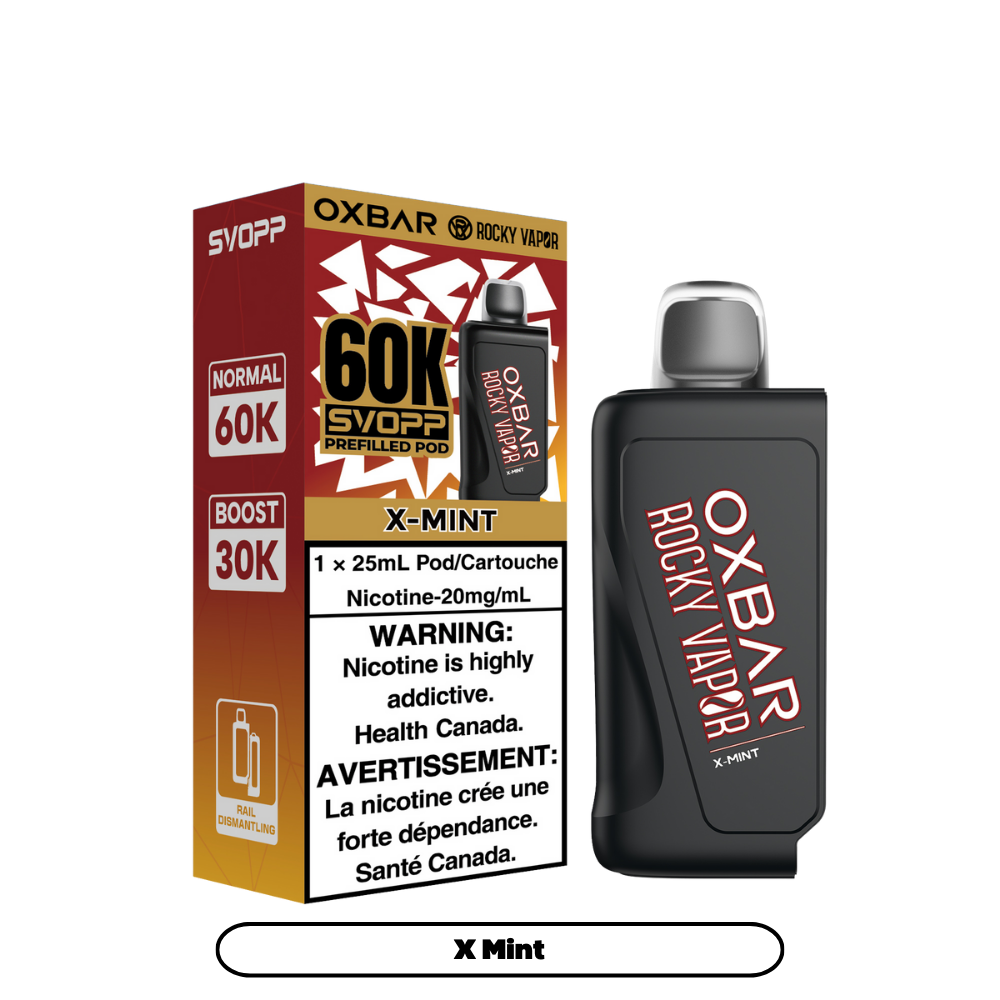 Svopp Oxbar Rocky Vapor 60K bouffées (Pods préremplis) - X - Menthe